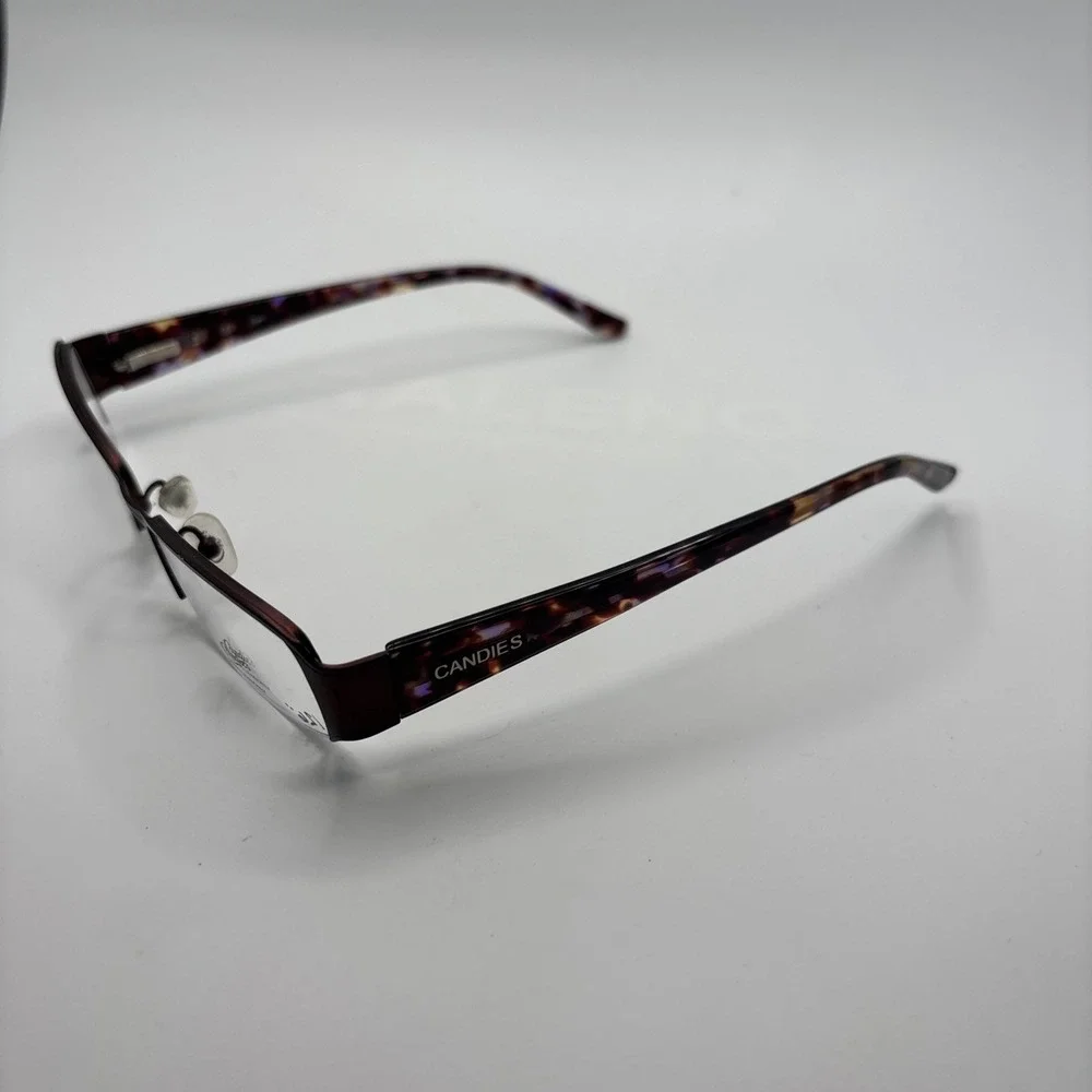 New Candie's C Zola Eyeglasses Frame Women's Brown Half Rim 50-17-135mm w/case